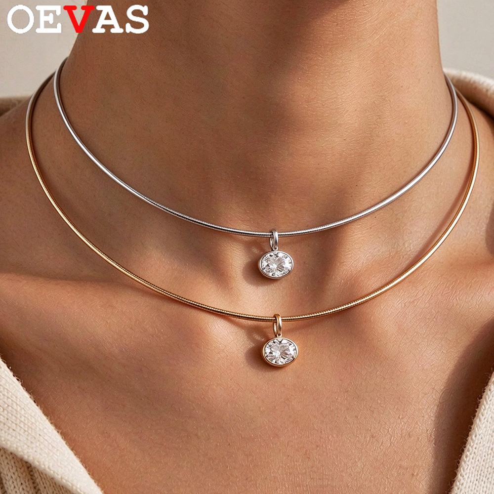 OEVAS 2-4CT East West Oval Cut - огляд і ціна Bezels Set Pendant